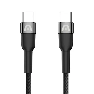 CABLE TRENZADO DE NAILON DURA SPEED DE 240W TIPO-C A TIPO-C PARA CARGA Y SINCRONIZACIÓN ULTRA RÁPIDA DE 1.8M ARGCB0073